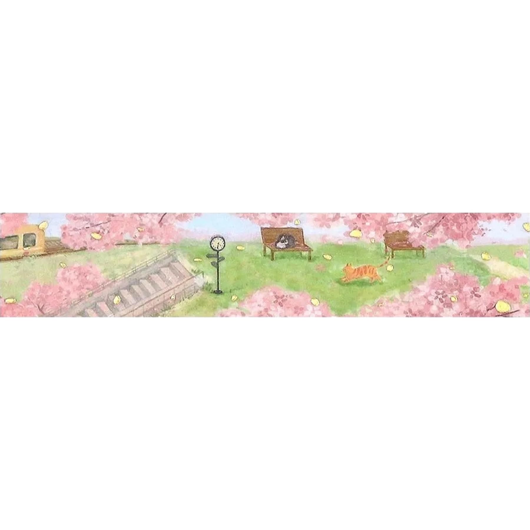 Amazon.co.jp: BGM マスキングテープ 箔押し 桜限定・桜咲く電車通り